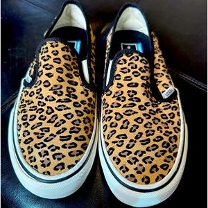 Vans slip on, leopard, women’s size 7.5